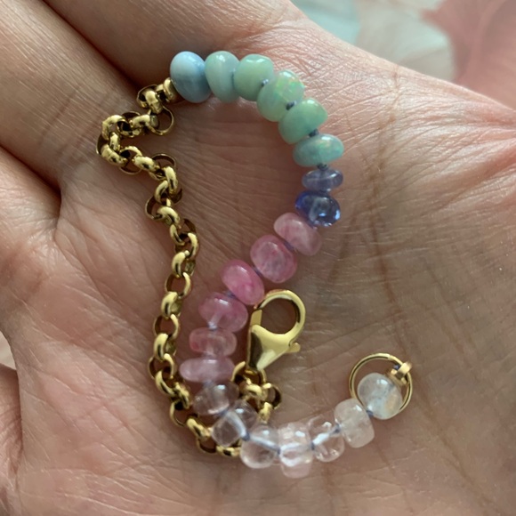 Encirkled Jewelry Half & Half Bracelet Cotton Candy 7” - Picture 6 of 9